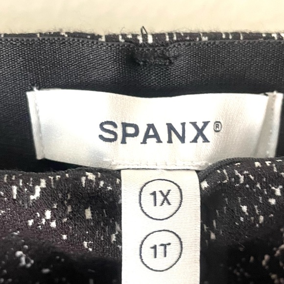 NWT Spanx Ponte Barrel Leg Pant Herringbone Black Womens 1X - Picture 6 of 9